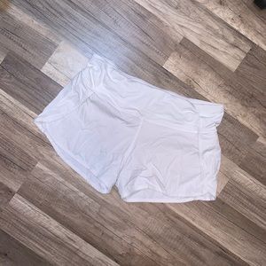 Lululemon White Speed Up Shorts